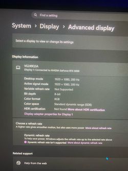 200hz ASUS TUF monitor VG24905A