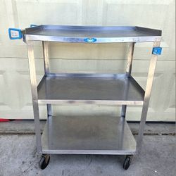 Stainless Steel Kitchen Cart - 3 Shelves, Lightweight - North Glendale