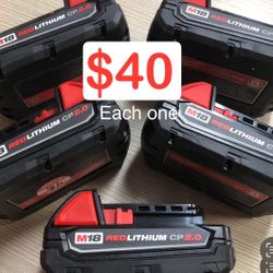 Milwaukee New 2ah Battery M18 $40 Each One Nuevos 