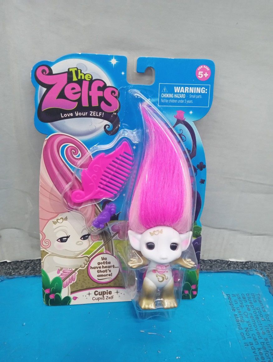 The ZELFS Doll Medium Troll Character Toy Charm Comb 3 Hair Bands & Leaflet