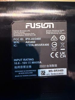 Fusion Apollo MS-SRX400 marine stereo