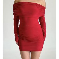 Red Dress Size Medium Strechy Can Fit Like A