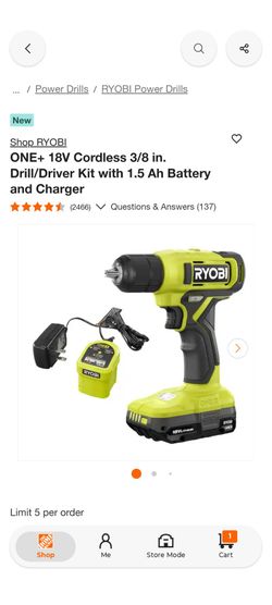 Ryobi drill kit