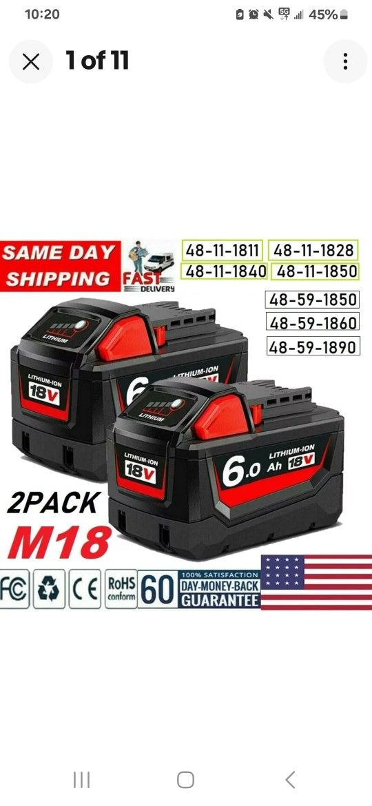 6.0Ah Lithium-ion 18v
