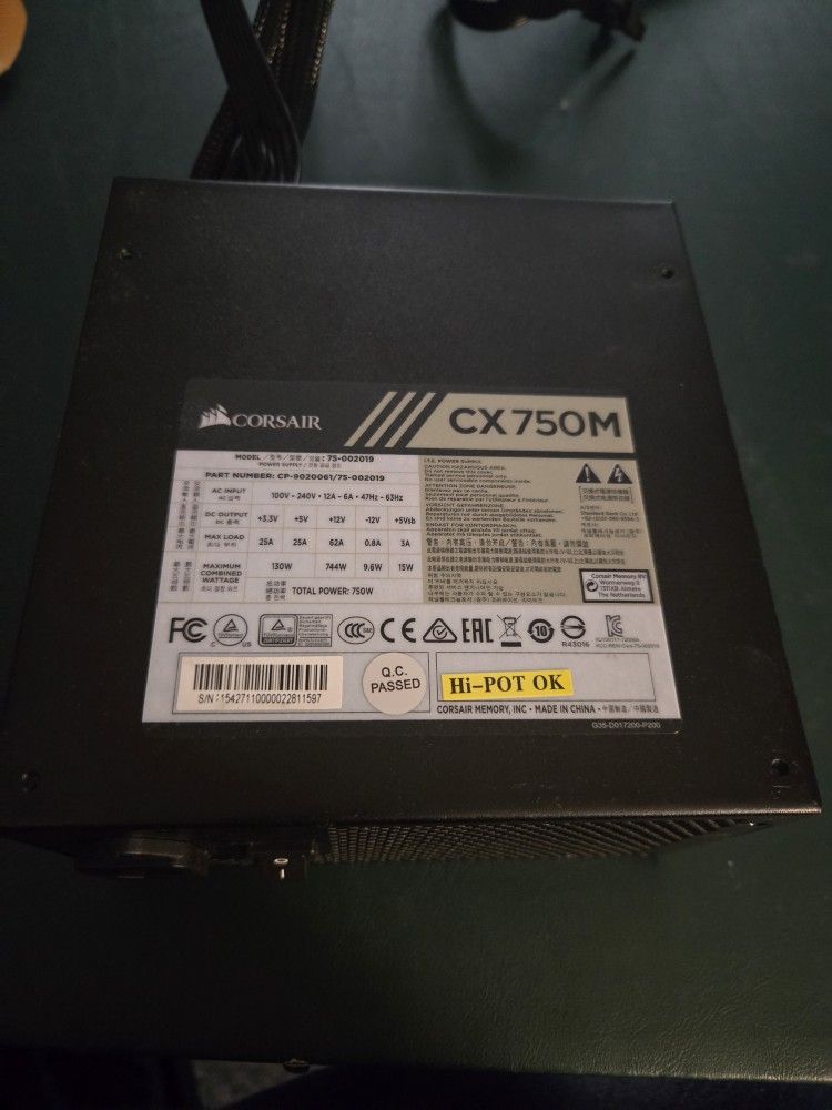 Corsair750w Computer Power Supply