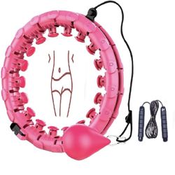 VONKA Weighted Hula Hoops, Weight Hula’s Hoop Adjustable Size with 24 Knots, 2 in 1 Fitness Massage and Lose Weight, Suitable for Everyone