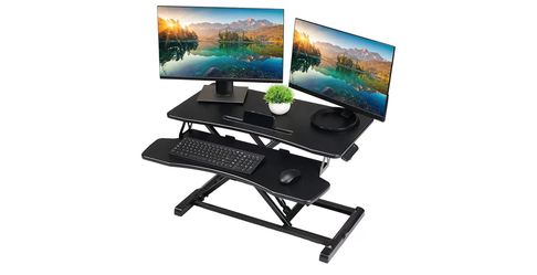 Black Desktop Converter, Sit or Stand, Smooth Motíon, Nearly New, Excellent