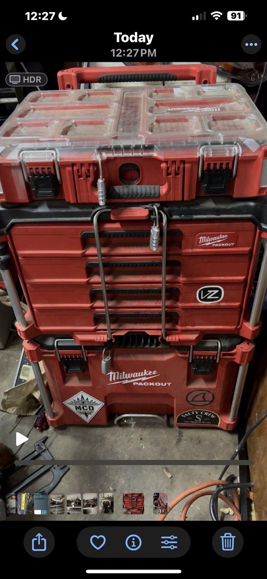 Milwaukee Pack out Stack With Side Tool Holder