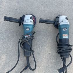 Two Makita Right Angle Grinders