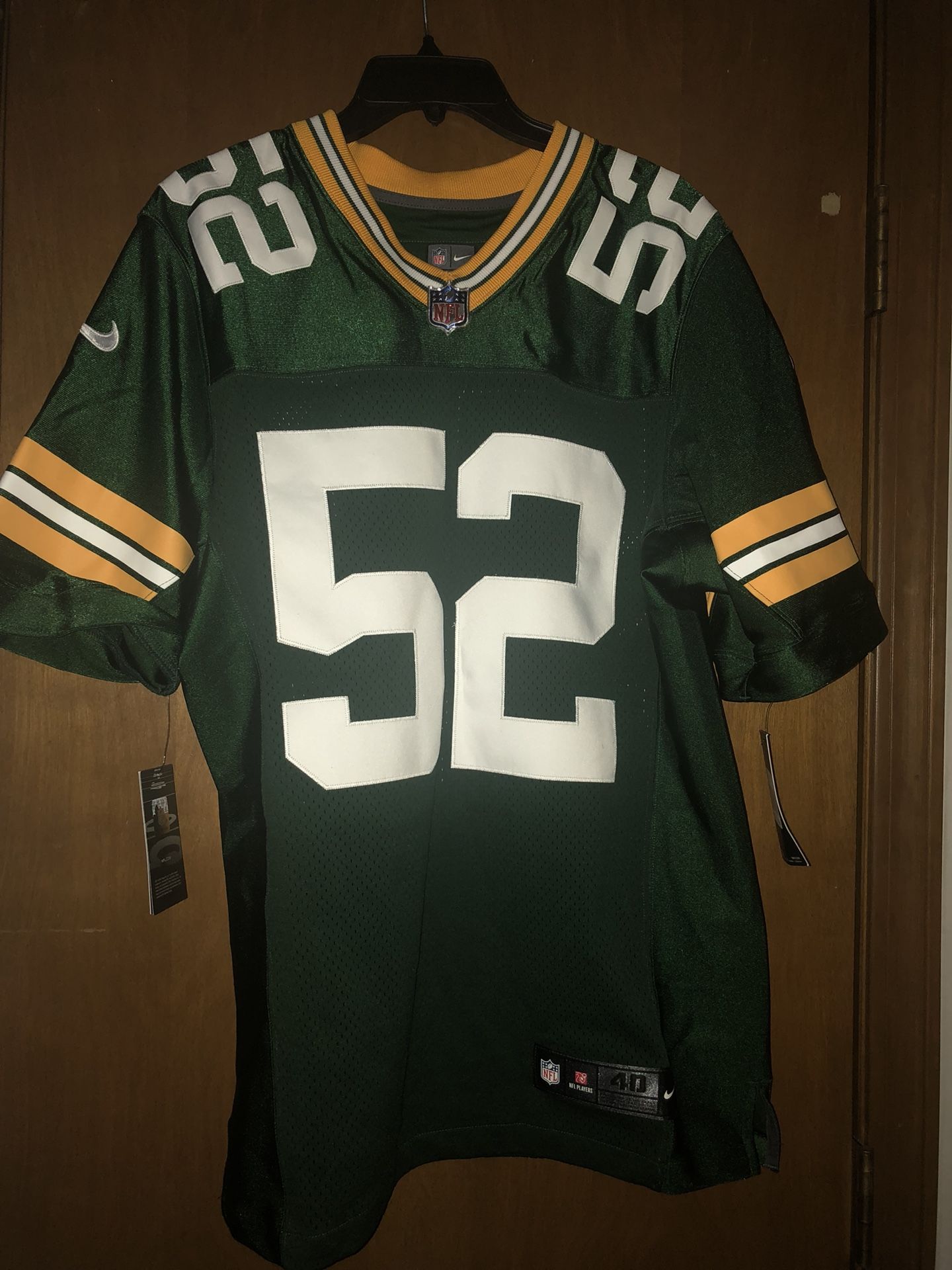 Nike Elite NFL Green Bay Packers Clay Matthews Authentic Stitched Jersey On Field *NWT!* MENS MEDIUM Size 40 MSRP$325