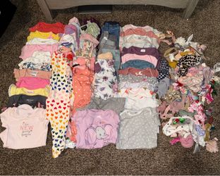 Girls size newborn through 3/6 months pus over 100 bows