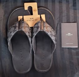 COACH Flip Flop In Signature Canvas (SIZE 13)
