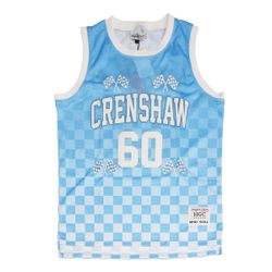 USED Men's Nipsey Hussle Headgear Classics Crenshaw 60 Checkered Basketball Jersey size S/Small