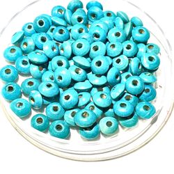 Turquoise Wooden Beads