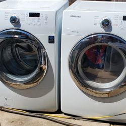 SAMSUNG SET WASHER AND ELECTRIC DRYER WORKING PERFECT LIKE NEW 