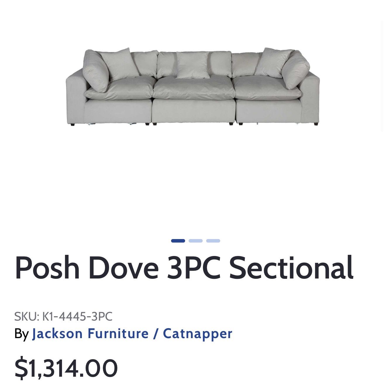 Sectional Modular Sofa + Ottoman – Like New!