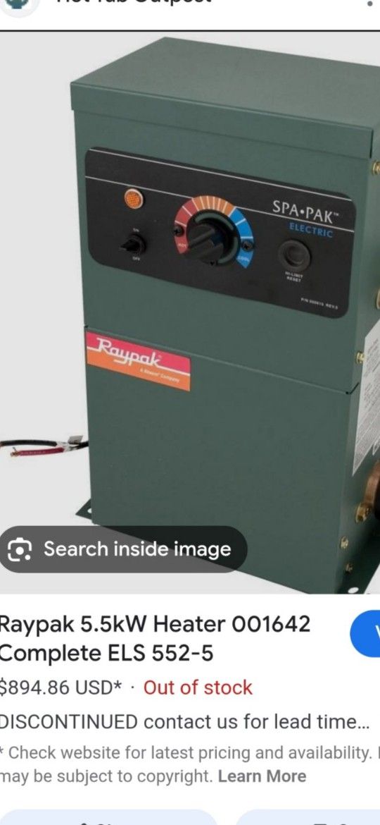 Raypak Spa/pool Heater