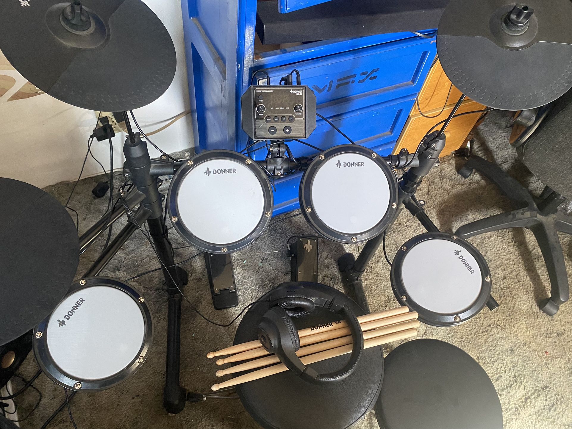 Electric Drumset With Professional Amp
