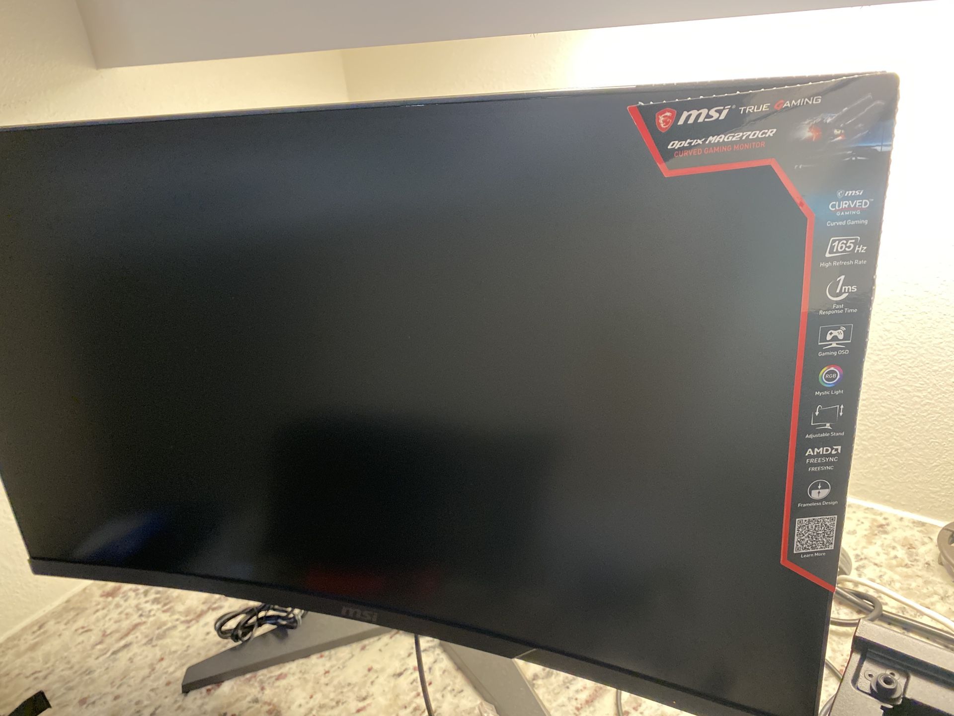 Monitor curve msi new 165 hz