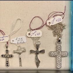 Lots Crosses Jewelry silver prices vary
