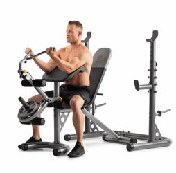 Olympic Weight Bench + Squat Rack / Home Gym