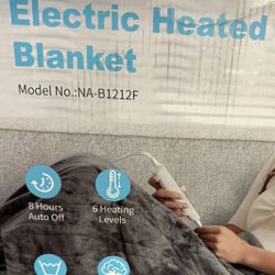 Electric Heated Blanket Queen 84x90 Auto Off LCD Display