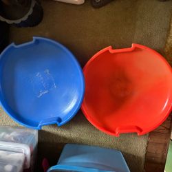 Snow sledding round disc Set of 2
