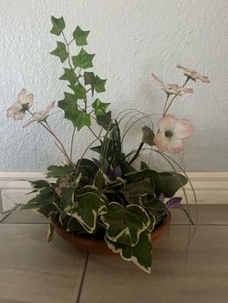 Artificial Plant in Ceramic Vase