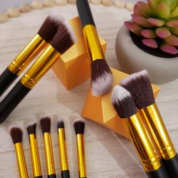 Cosmetic Makeup Brush Set - 10 Pieces (Brand New)