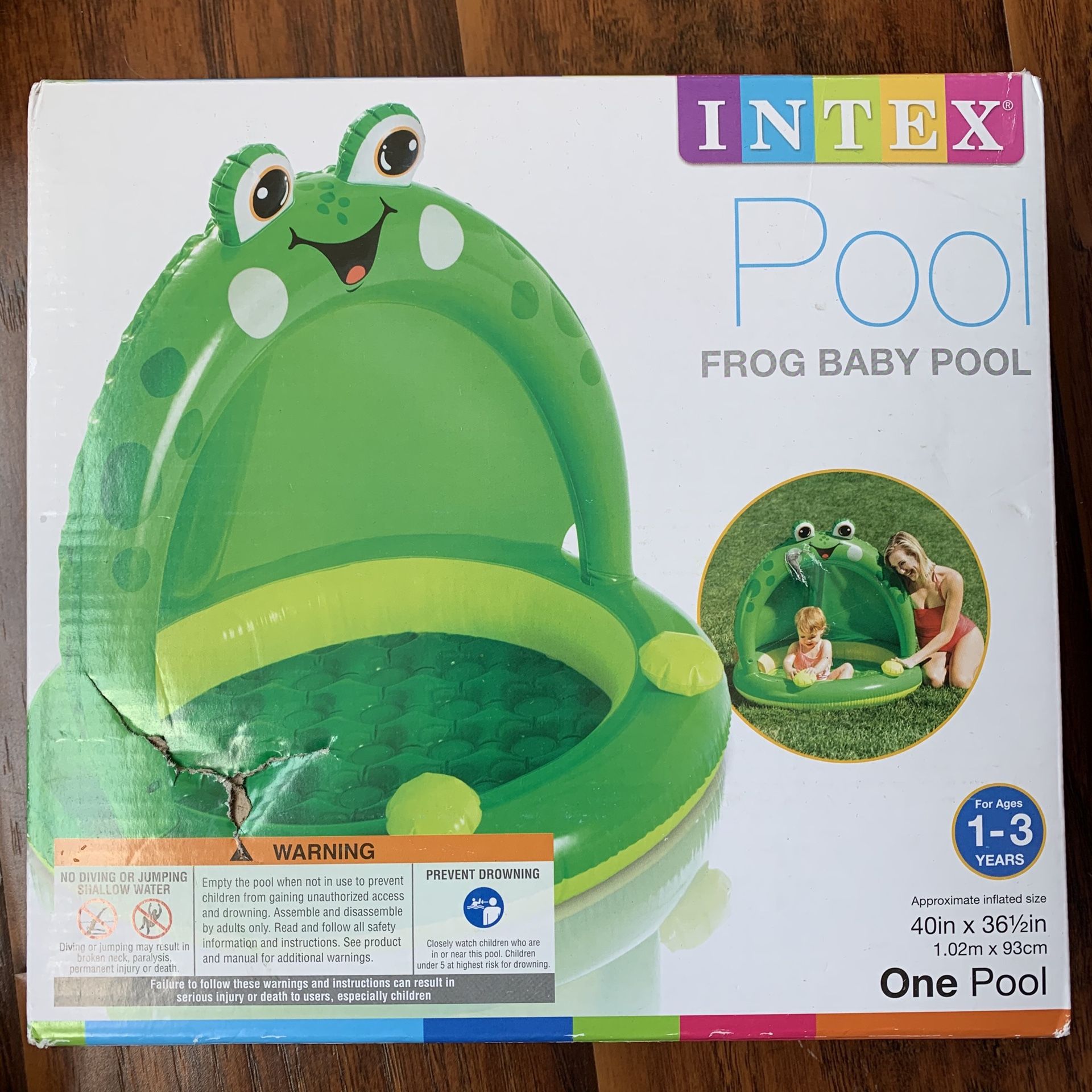 Intex frog inflatable baby pool