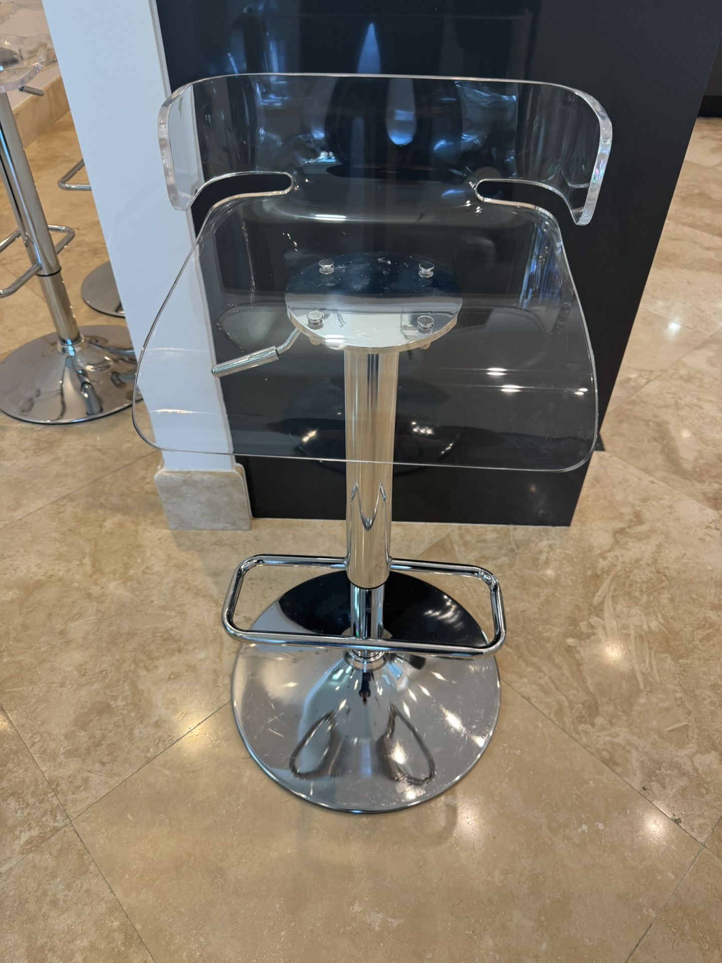 2 Acrylic Adjustable Bar Stools