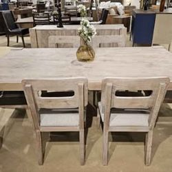 New Arrival! 7 pc Eclectic Modern Dining Table Set