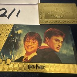 Gold Harry Potter Foil notes with COA