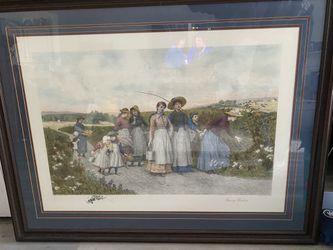 Berry Pickers Framed Picture 