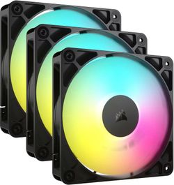 CORSAIR - RS120 ARGB 120mm PWM Fans (3-pack) - Black - Brand New