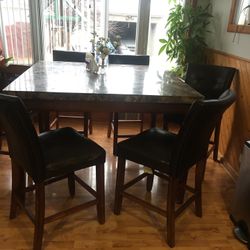 Dining Room Real Marbled Table 