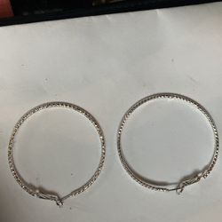 Silver Hoop Earrings 