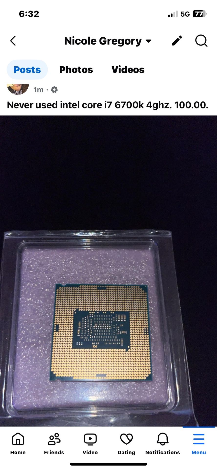 Brand new Intel Core I7 6700k 4GHz