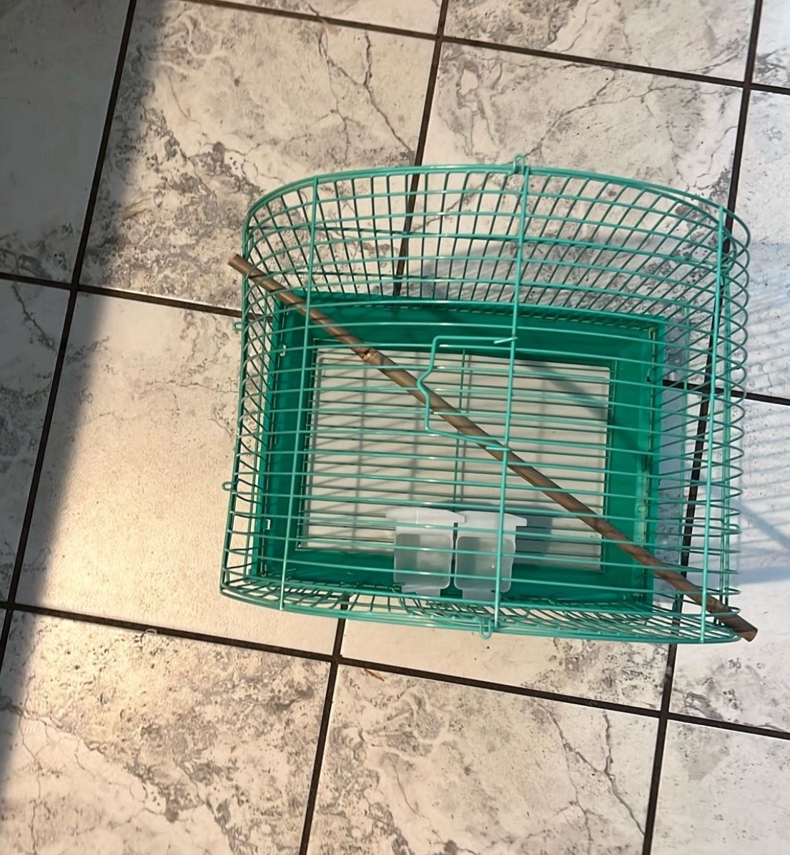 Bird Cage With Two Feeders