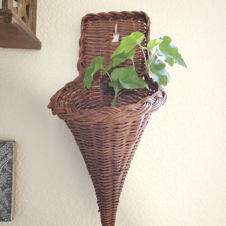 Rattan Wall Plant Hanger