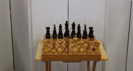 Vintage Jumbo Wooden Chess Set – Hand Carved