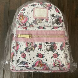 Loungefly Bambi Tattoo Pink Thumper Backpack NWT