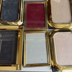 Lots Of Six Gold Picture Frames. 4 X 6 And 5 X 7.