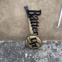 Baseball Metal Wall Decor
