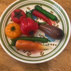 Vintage Glass Veggie Decoration 