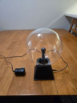 Large Plasma Ball Globe Lamp with Power Adapter
