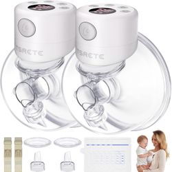 Open Box TSRETE Breast Pump, Double Wearable Breast Pump, Electric Hands-Free Breast Pumps with 2 Modes, 9 Levels, LCD Display, Memory Function Rechar