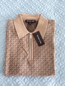 Michael Kors Quarter-Zip Polo Sweater