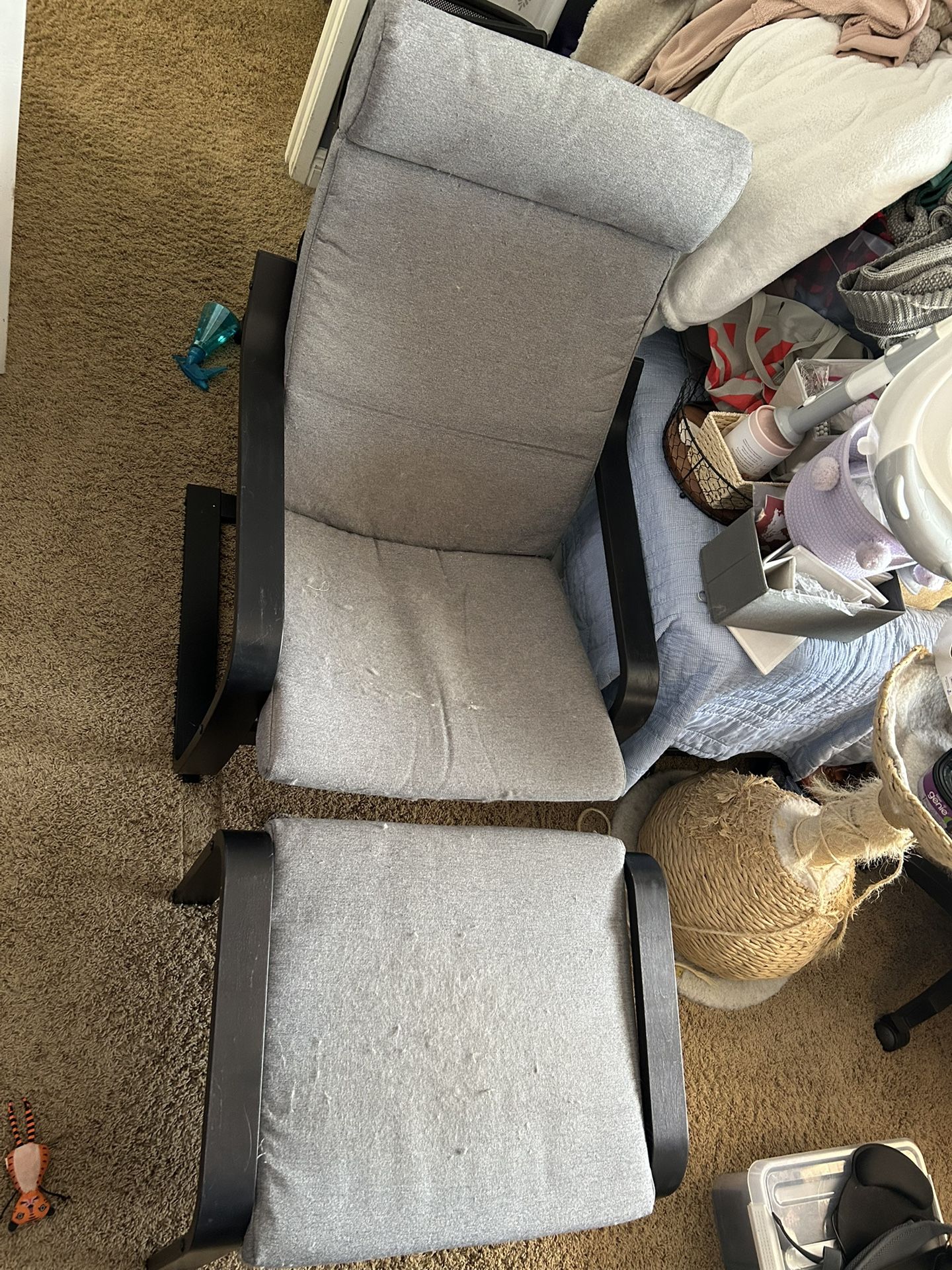 IKEA POANG armchair with Ottoman