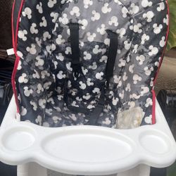 Used Mickey Mouse Adjustable High Chair 
